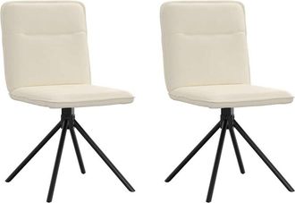 vidaXL Sillas de comedor 2 unidades lino Vidaxl