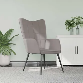 vidaXL Sill&oacute;n De Relax De Tela Gris Taupe Vidaxl