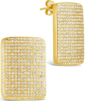 Sterling Forever Beignet Cubic Zirconia Stud Earrings in Gold at Nordstrom Rack