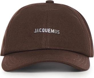 Jacquemus Gadjo Baseball Cap - Heren - Petten - Bruin - 60 CM - Katoen - Accessoires