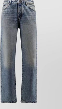 HUGO BOSS cotton straight-leg jeans
