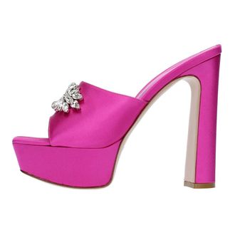 Le Silla Sandalo Ninfea Satinorchidea - Dames - Muiltjes - Roze - 40 EU - Leer - Schoenen
