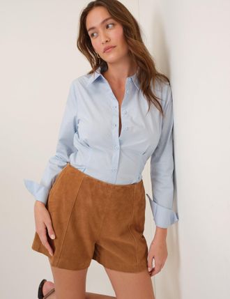 Nobody's Child Brown Suede Shorts