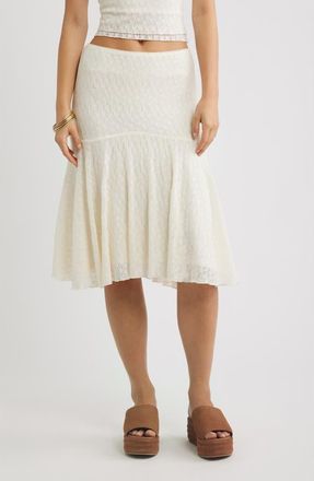 BP. Lace Handkerchief Midi Skirt in Ivory at Nordstrom, Size Xx-Small