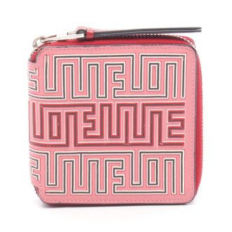 Loewe Multi-Color Pink Red Color Leather Wallet (Bi-Fold) (Pre-Owned)