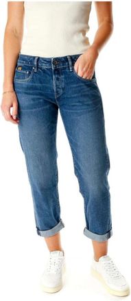 G-Star Cropped Boyfriend Fit Mid Waist Jeans - Dames - Cropped Jeans - Blauw - W26 L28 - Denim - Jeans