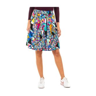 La Martina Short Skirts, female, Multicolor, L, Flared Skirt with Inner Lining