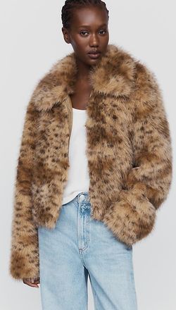 Maeve @merricksart x Anthropologie Faux Fur Jacket