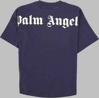 Palm Angels Cotton Jersey T-Shirt - Blue