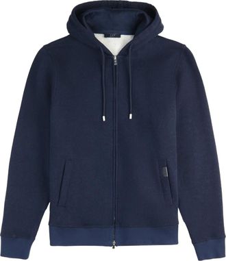 Fay Felpa con zip e cappuccio - Blu