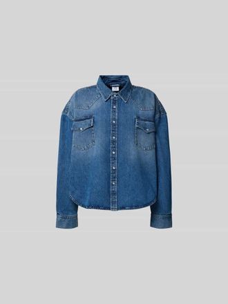 VETEMENTS Jeanshemd in Denim-Optik in Jeansblau, Gr&ouml;&szlig;e L