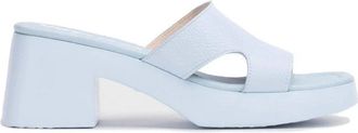 Wonders Leren sandalen met pastelprint - Dames - Muiltjes - Blauw - 42 EU - Leer - Schoenen