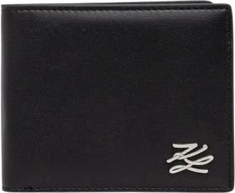 Karl Lagerfeld K/Autograph wallet - Heren - Portefeuilles - Zwart - ONE Size - Polyester - Accessoires