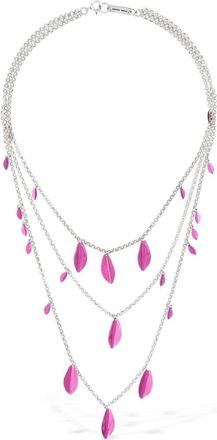 Isabel Marant Glanzend Blad Ketting Metaal Roze/Zilver - Dames - Kettingen - Roze - ONE Size - Accessoires