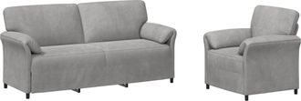 vidaXL Juego De Sof&aacute; 2 Uds. Gris Claro Terciopelo Vidaxl