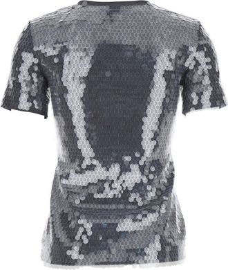 Sportmax Womens Grey T-Shirt With Sequins Polyamide T-Shirts & Jerseys