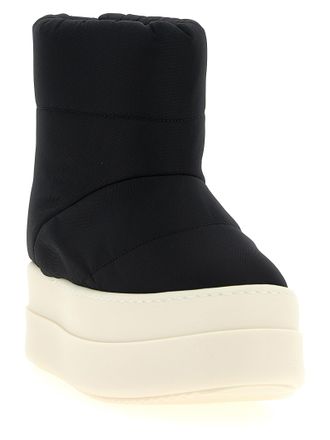 Rick Owens Womens Bicolor Nylon Ankle Boots