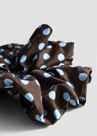 Mango Elastico per capelli pois blu - Donna - Taglia unica - MANGO