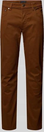 Bugatti Modern Fit Hose im 5-Pocket-Design in Cognac, Größe 32/32