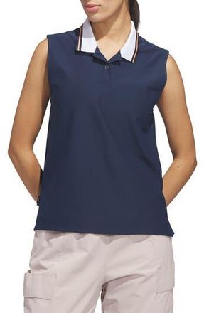 adidas Performance Sleeveless Polo in Navy/Dust Orange at Nordstrom Rack, Size X-Small