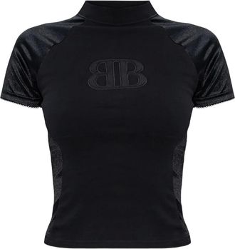 Balenciaga Top met borduurwerk - Zwart