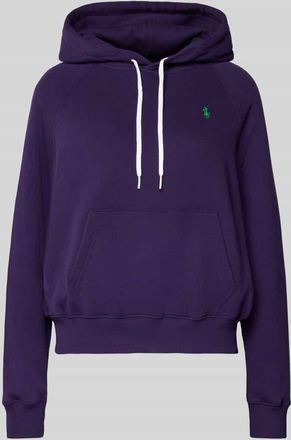 Polo Ralph Lauren Regular Fit Hoodie mit Logo-Stitching in Purple, Größe XXL