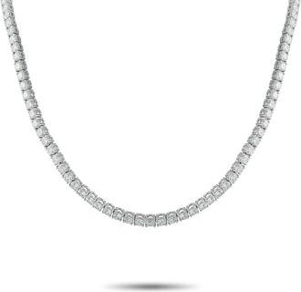 Luxury Bazaar Platinum 23.01 ct Diamond Tennis Necklace MF30-082225