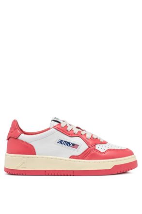 Autry Womens Medalist Bicolor Leather Sneakers White/Pink