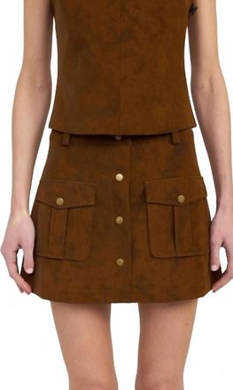 En Saison Eloise Mini Skirt In Brown