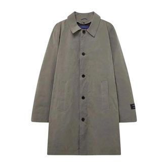 Palt&ograve; Jassen, Heren, Grijs, M, Abrigo con cuello camisero