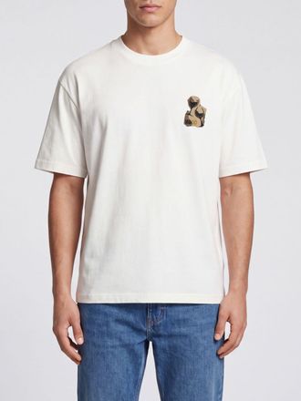 HUGO BOSS Cotton T-Shirt with Graphic Print and Dropped Shoulders