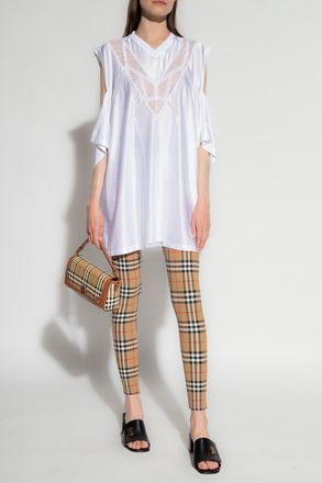 Burberry Belvoir Leggings, Womens, Beige