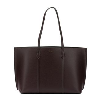 Tory Burch Tassen, Dames, Rood, ONE Size, Leer, Leren Tote Bag