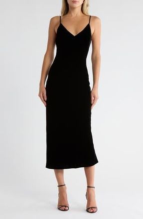 L'agence Seridie Mid Length Slip Dress in Black at Nordstrom Rack, Size 0