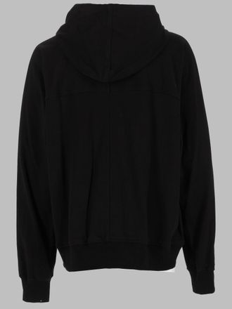 Rick Owens Zip-Up Cotton Hoodie - Black