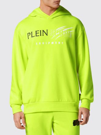 Plein Sport Printed Logo Cotton Hoodie with Dropped Shoulders