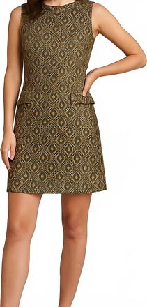 Elie Tahari Jaelyn Dress In Blue & Gold