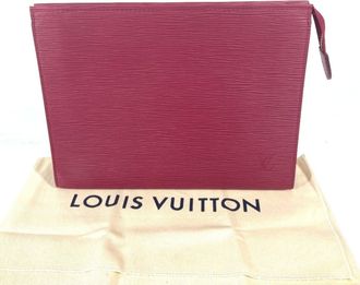 Louis Vuitton Fuchsia Red Color Epi Leather Clutch Bag Pouch (Pre-Owned)