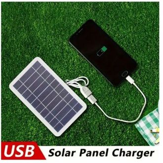 OEM Panel Solar Usb De 1 Pieza - Fuente De Alimentaci&oacute;n Solar, Conector Usb Hembra A Usb Macho - Compatible Con Tel&eacute;fonos, Bater&iacute;as Externas, Linternas Y 