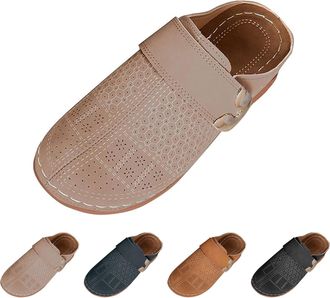 Generic Womens Leather Clogs and Mules Womens Slip On Clogs No Backs Summer Beach Ladies Lightweight Garden Mules Breathable Hollwo Out Sliders Summer Beach S