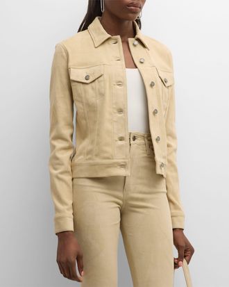 Co&ucirc;t de la Libert&eacute; Donna Suede Trucker Jacket