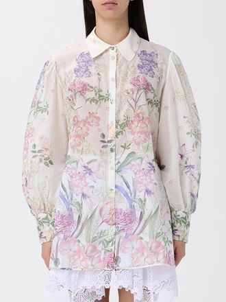 Charo Ruiz Ibiza Aster Floral Print Cotton Blend Shirt Ibiza