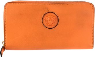Versace Medusa Leather Zip-Around Wallet