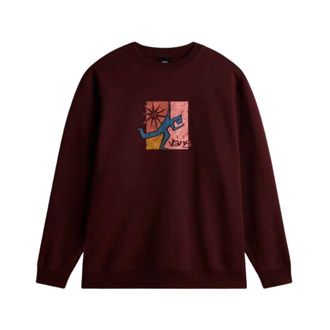 Vans Tops, Heren, Bruin, S, Katoen, Sweatshirt met ronde hals en print