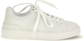 Balmain Witte Kalfskleren Bos Taurus Lage Sneakers