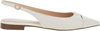 Twinset Ballerinas met puntige neus en verstelbaar riempje - Dames - Ballerinas - Wit - 41 EU - Leer - Schoenen