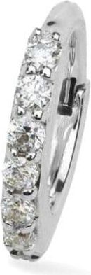 Lark & Berry 14kt white gold small Modernist diamond hoop earring - women - Lab Grown Diamond/14kt White Gold - One Size - Silver