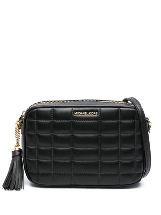 Michael Michael Kors medium Jet Set leather crossbody bag - women - Lambskin - One Size - Black
