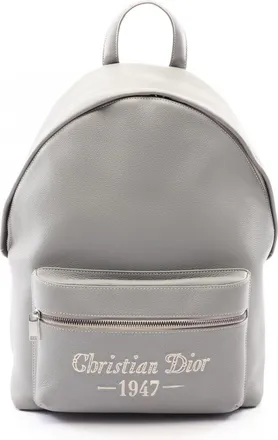 Dior Gray Leather Backpack (Pre-Owned)