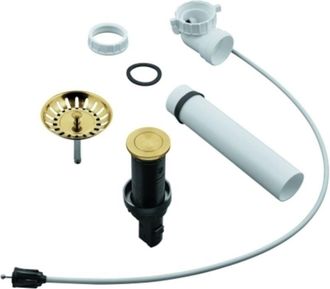 GROHE Garniture de vidage &agrave; tirette GROHE, excentrique rond &agrave; pousser